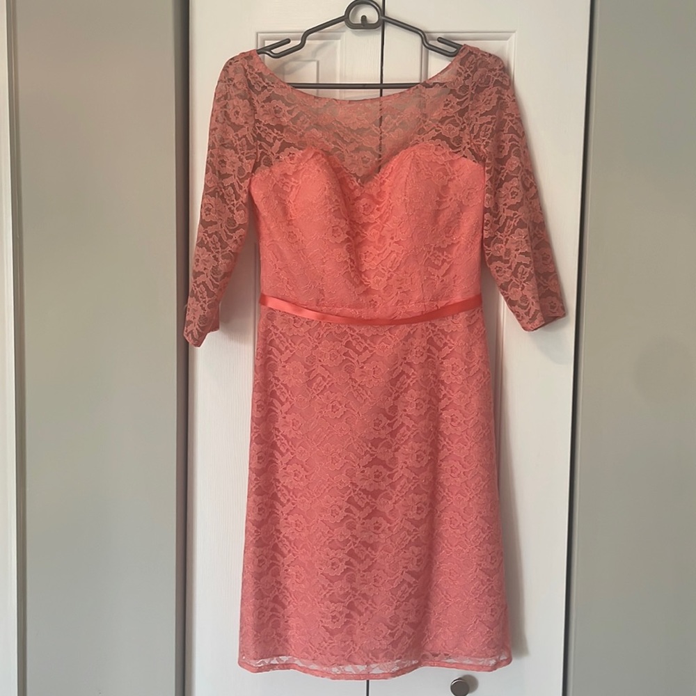 WToo coral lace dress size 4